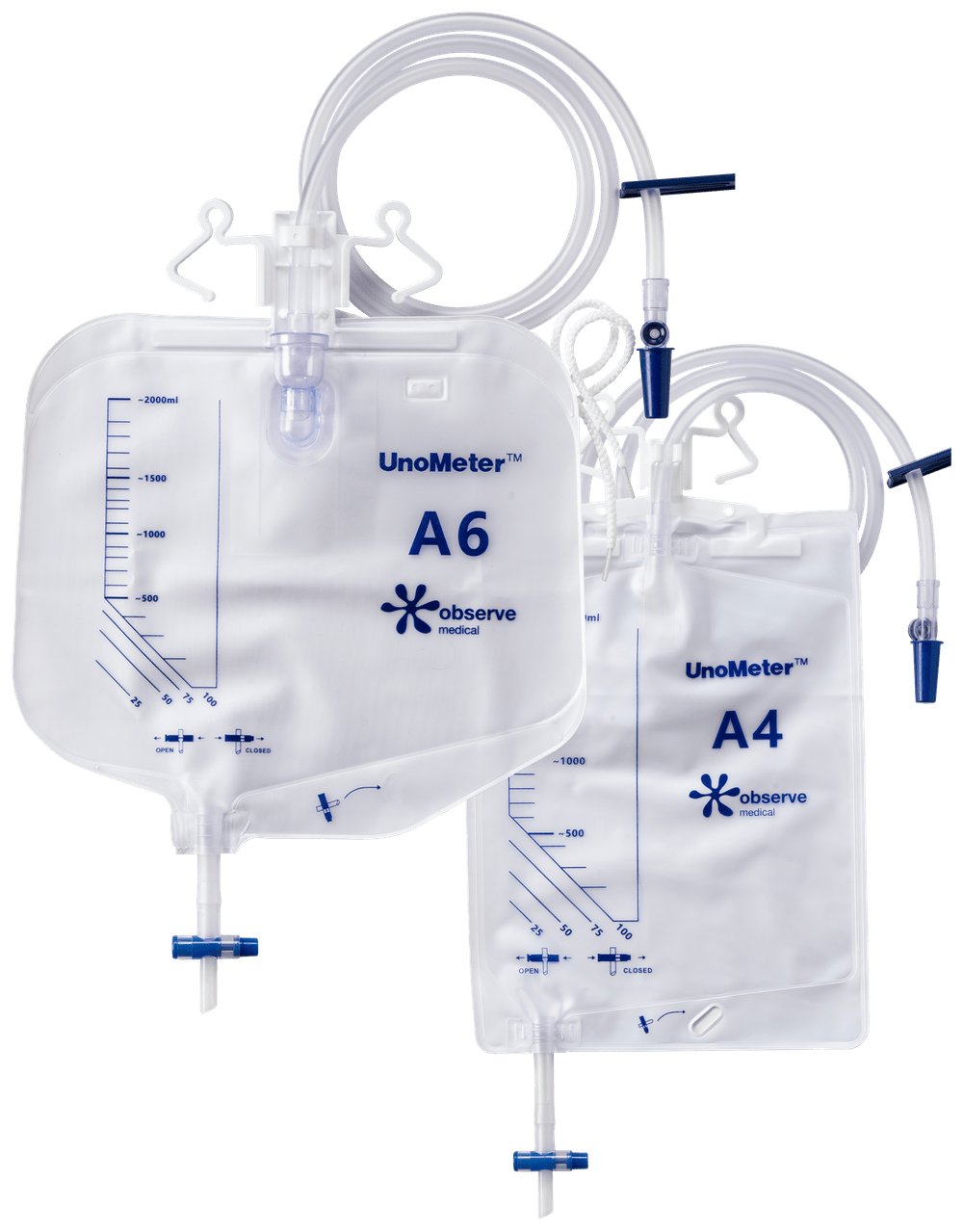 UnoMeter™ A6 and A4 sterile closed system bags