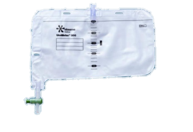 UnoMeter 500 exchange bag, 2 litre, with graduated scale and bottom outlet